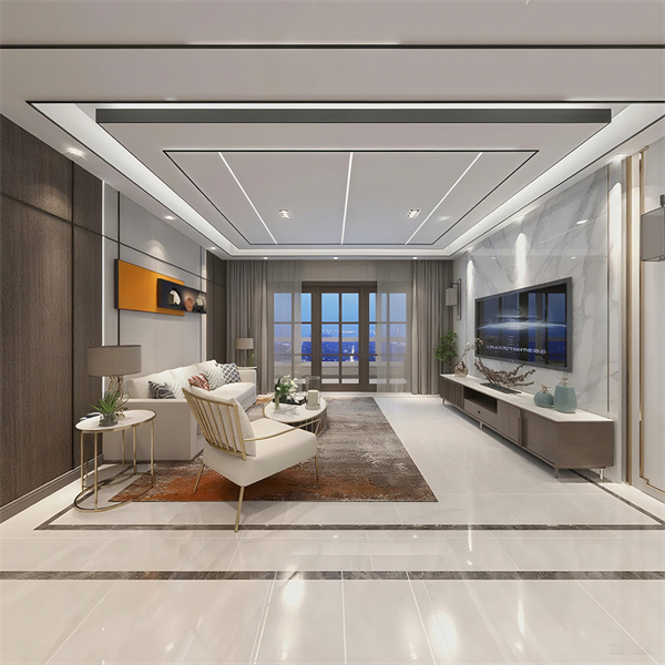 Living Room Sofa Feature Wall - 2025 New Wood Cladding Design Renderings